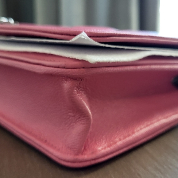 CHANEL NWT Boy WOC Quilted Caviar PINK - Picture 10 of 11